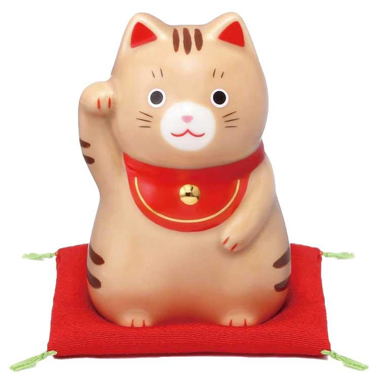 招き猫 置物 まねきねこ/ 福おいで招き猫(茶とら・中) /開店祝い 開運