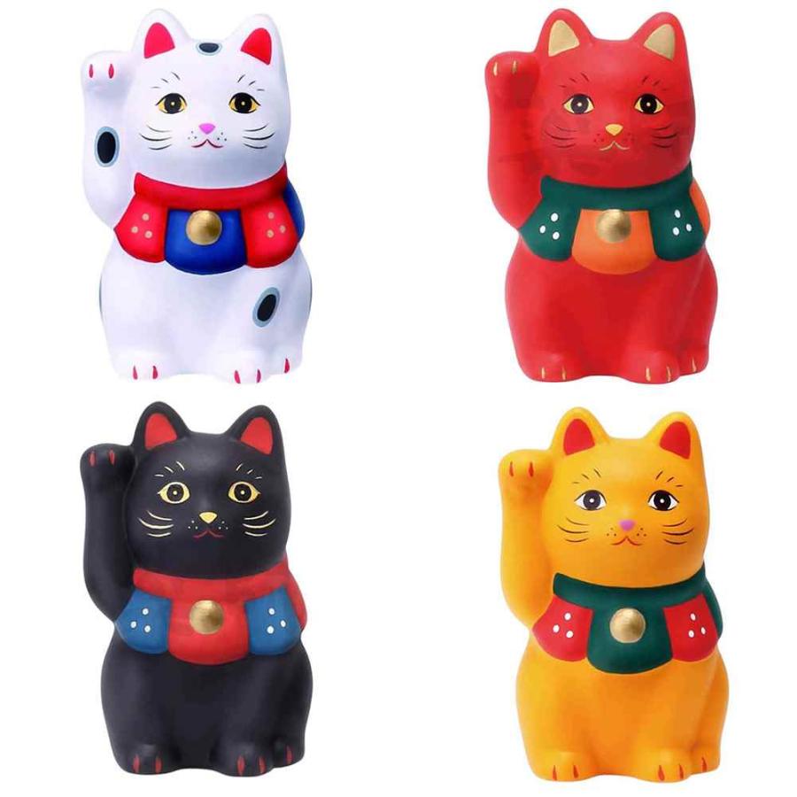 招き猫 置物 ミニ 開運 金運 商売繁盛 縁起物 小さい 和雑貨/ 福づくし
