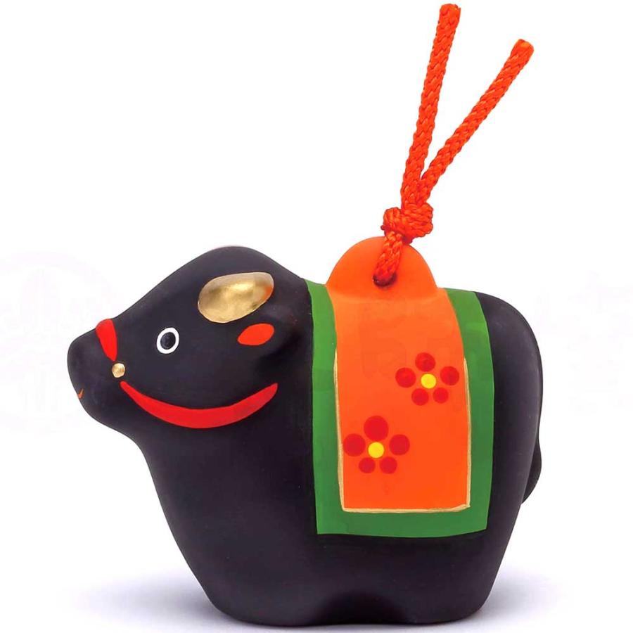 干支 置物 十二支 土鈴 単品/ 錦彩招福寿々十二支土鈴（丑） /粗品