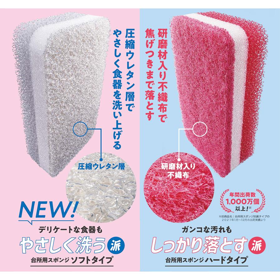 ダスキン 台所用 スポンジ ソフトタイプ ピンク 6個 個装 送料無料 ビタミンカラー 送料無料 台所用スポンジ キッチンスポンジ 最安値 | DUSKIN | 01