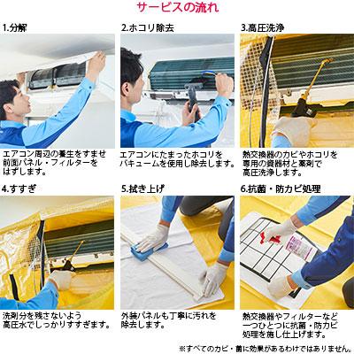 エアコンクリーニング 3台セット 【自動お掃除機能なし 2台＋自動お 