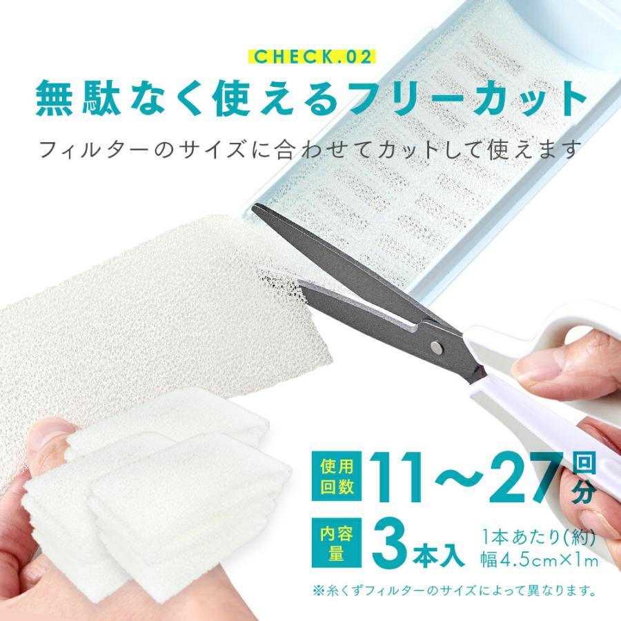 縦型洗濯機 ゴミ取りフィルター シート型 3枚入り 糸くずフィルター