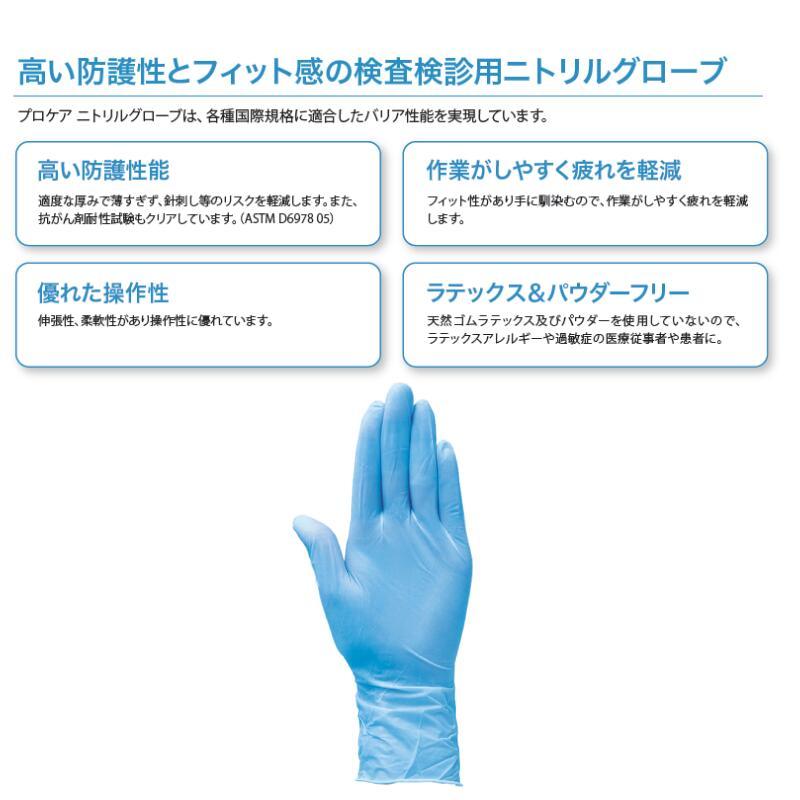 ニトリル手袋 パウダーフリー 使い捨て SS S M L サイズ ゴム