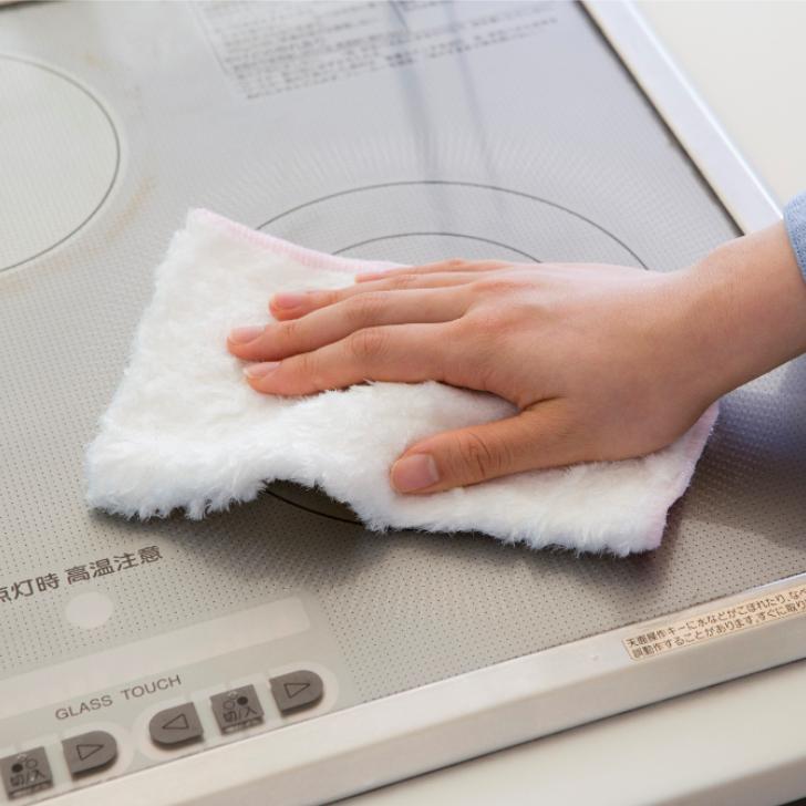 ダスキン《レンジまわりふきん 爽やかホワイト３枚入＆かわいいピンク３枚セット》キッチンクロス 大判 まとめ買い 新生活 引越し duskin | DUSKIN | 01