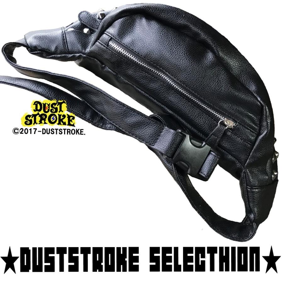 DUSTSTROKE スタッズ ショルダー バッグ 斜めがけ ボディ バック
