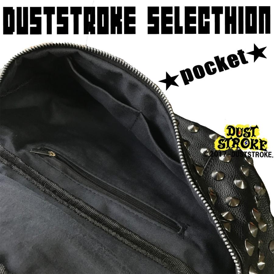 DUSTSTROKE スタッズ ショルダー バッグ 斜めがけ ボディ バック
