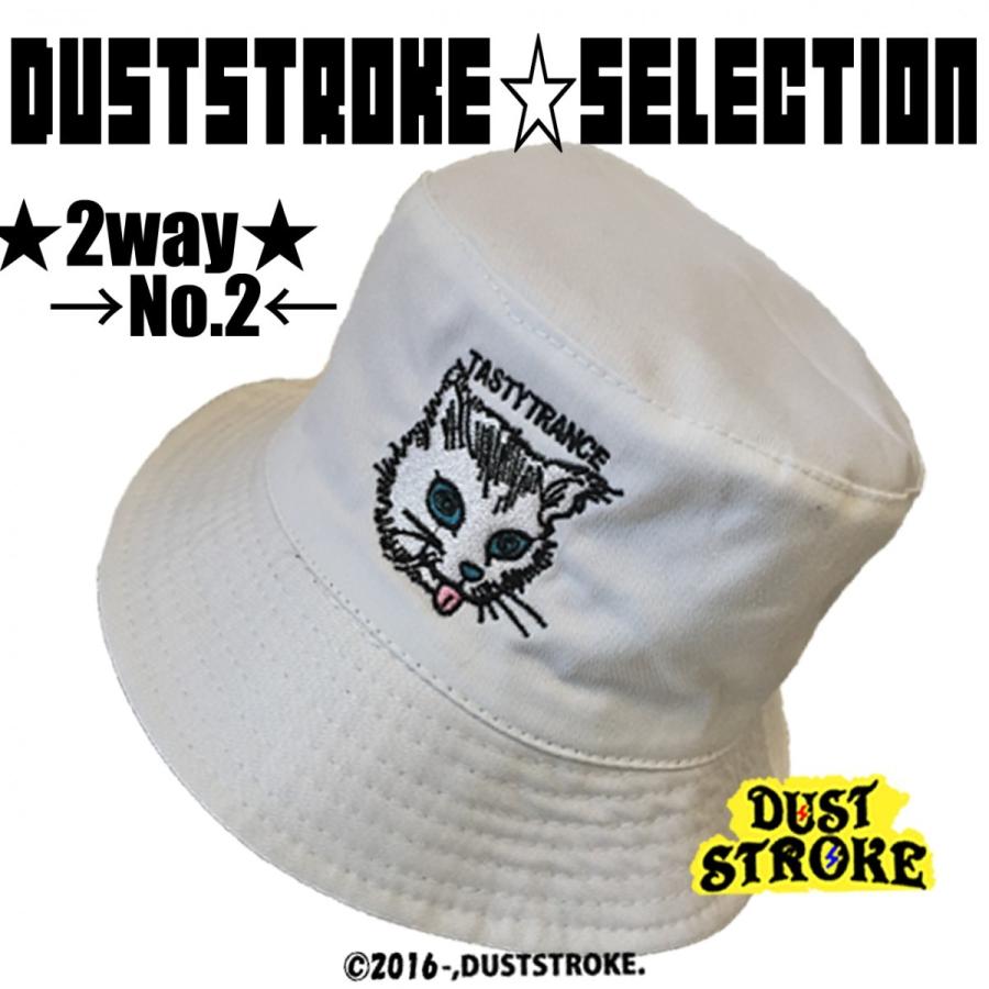 DUSTSTROKE (ダストストローク ) ネコ 柄 バケット ハット