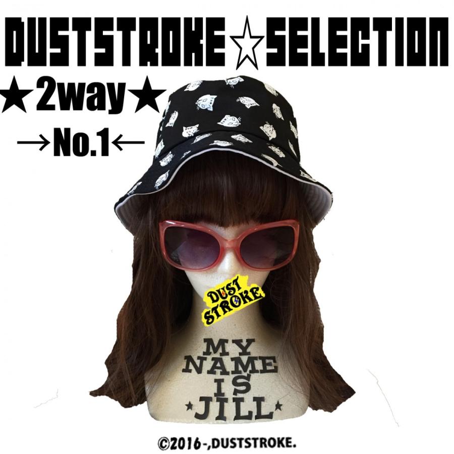 DUSTSTROKE (ダストストローク ) ネコ 柄 バケット ハット