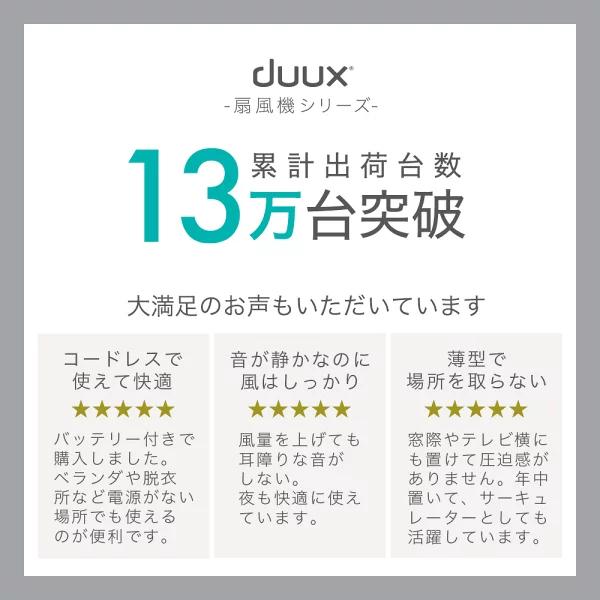 duux バッテリーセット/扇風機 dcモーター リビング サーキュレーター