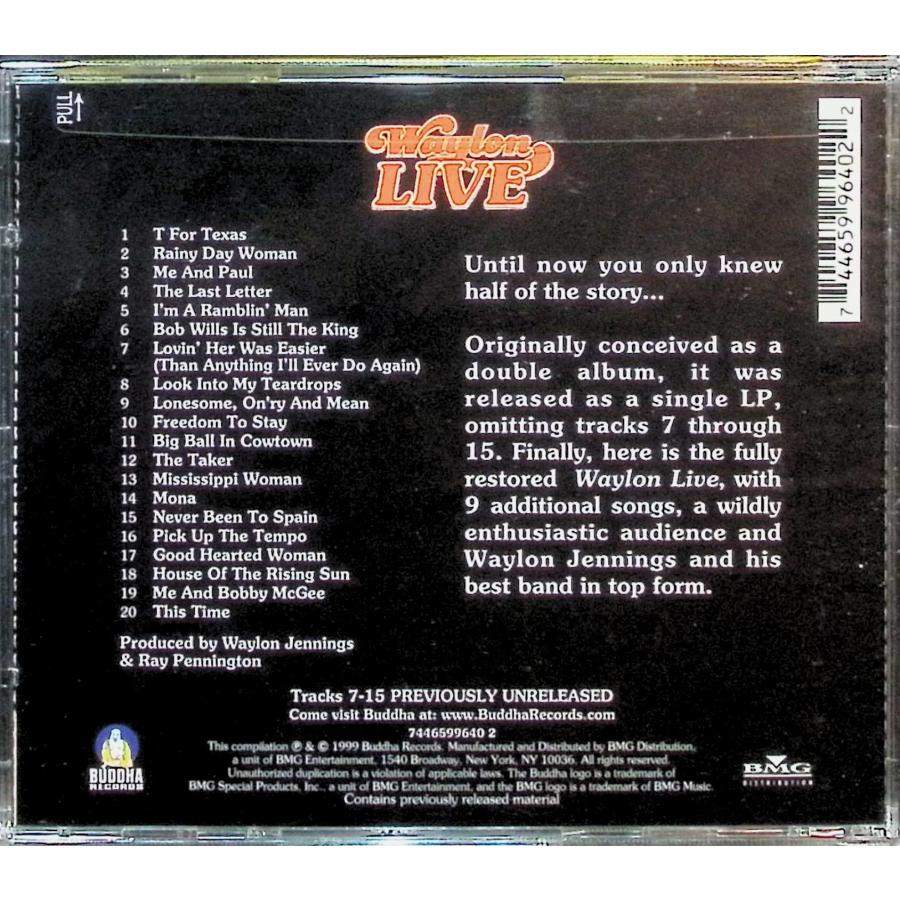 Waylon Live / ウェイロン・ジェニングス CD : ディスクプラス - 通販