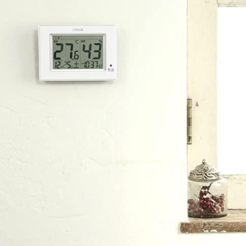 リズム(RHYTHM)CITIZEN シチズン 温度計 湿度計 時計付き デジタル ライフナビD200A 白 10.5×14.5×2.4cm 8RD2｜dw-bestselectshop｜05