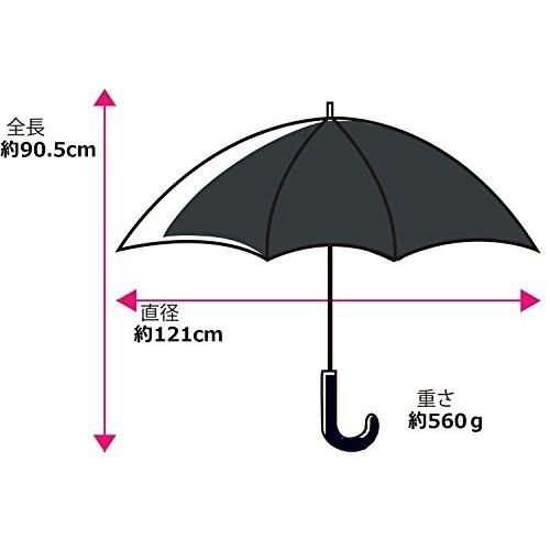 オカモト原宿店 丈夫なグラスファイバー骨 × 撥水効果の高いデュポン社のテフロン加工生地 × 大きめ直径121cmのLサイズ 70cm ジャンプ傘 (｜dw-bestselectshop｜06