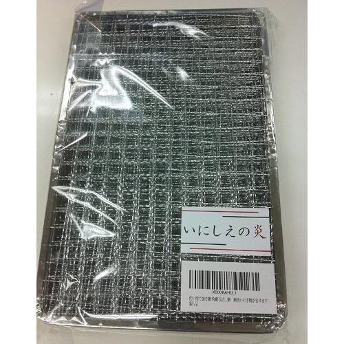 使い捨て焼き網 角網 長方形型20枚 180×280mm☆鉄（亜鉛メッキ）中国産 焼肉用使い捨て焼網 網洗いの手間が省けます｜dw-bestselectshop｜03