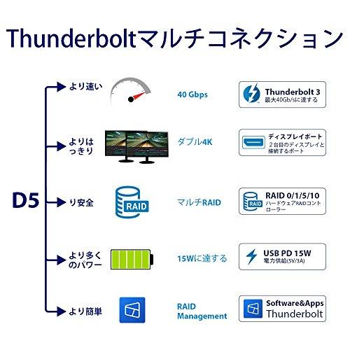 TerraMaster D5 Thunderbolt3ストレージ プロフェーショナルグレード デイジーチェーン対応 大容量ストレージ 5ベイRAIDス｜dw-bestselectshop｜08