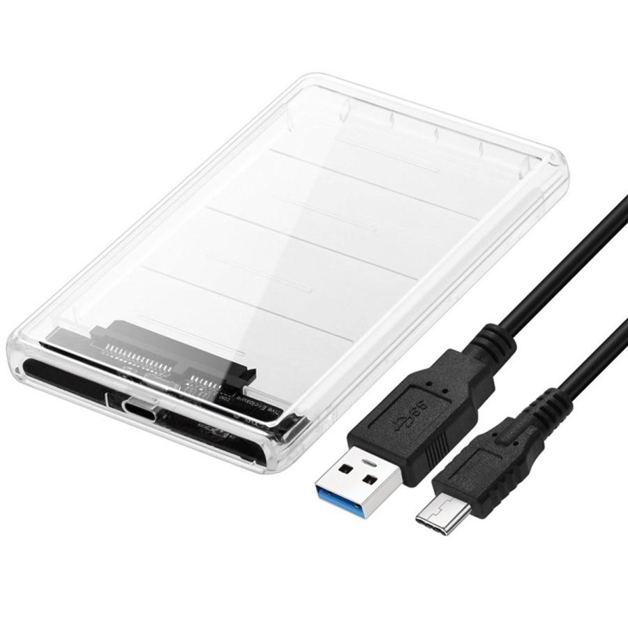 USB - C Type - C to 2.5インチSATA SSD HDD外付けエンクロージャ透明for Laptop & PC｜dw-bestselectshop｜05