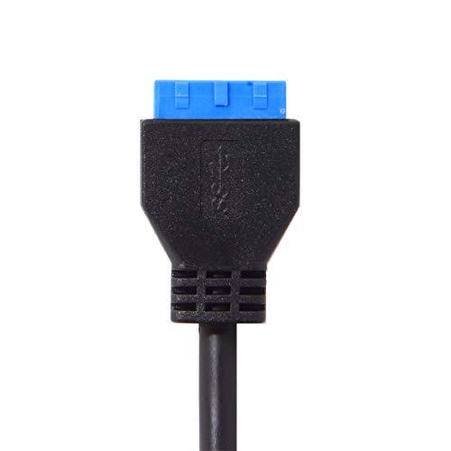 Cablecc USB 3.0 シングルポート A メスねじマウント タイプからダウン角度付きマザーボード20ピンヘッダーケーブル 90度｜dw-bestselectshop｜07