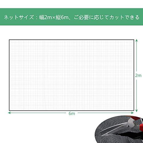 防虫ネット 園芸野菜栽培 防鳥ネット Xiaz 菜園 プランター 花壇適用のホワイト透明 虫鳥除け網 保温 防霜 防風 1mm目合い 幅2m×縦6ｍ（｜dw-bestselectshop｜06