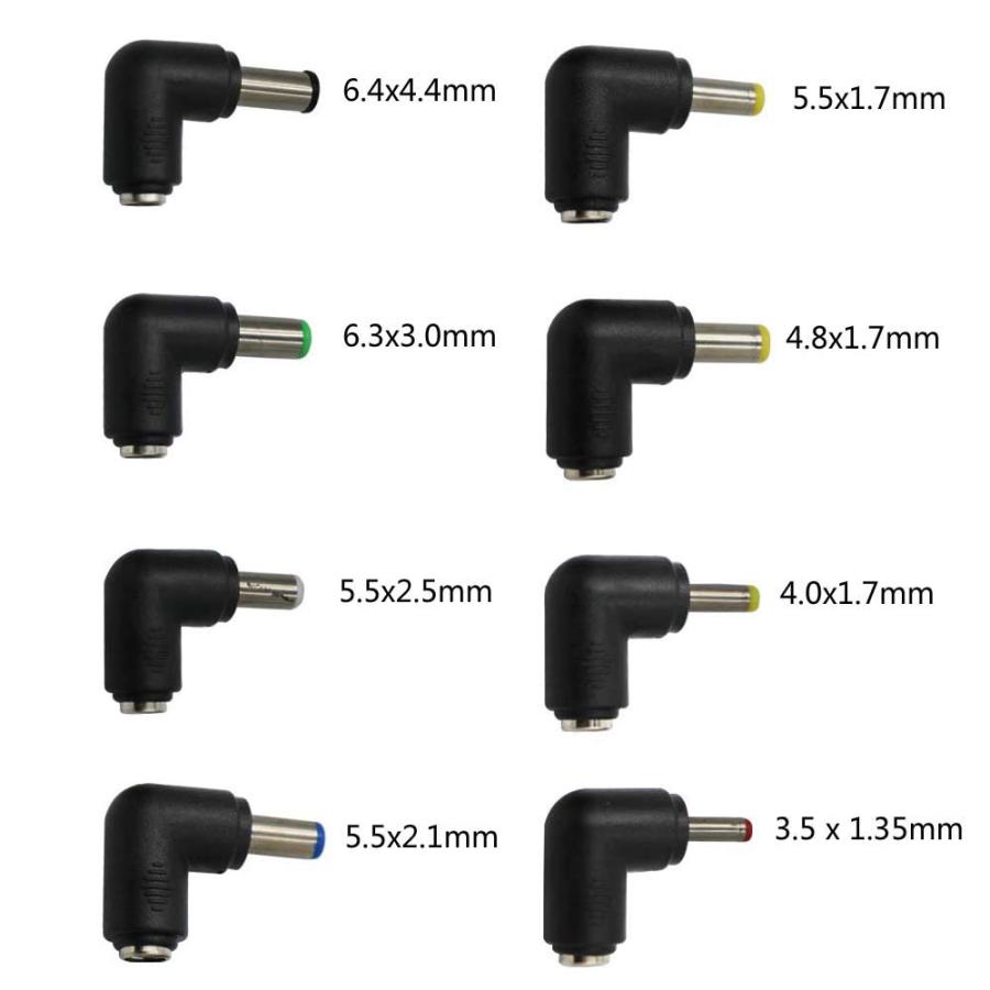 Charyza HD07 USB電源コードDCプラグケーブル、変換プラグ5.5x2.1mm（6.4x4.4mm、6.3x3.0mm、5.5x2.5mm｜dw-bestselectshop｜02