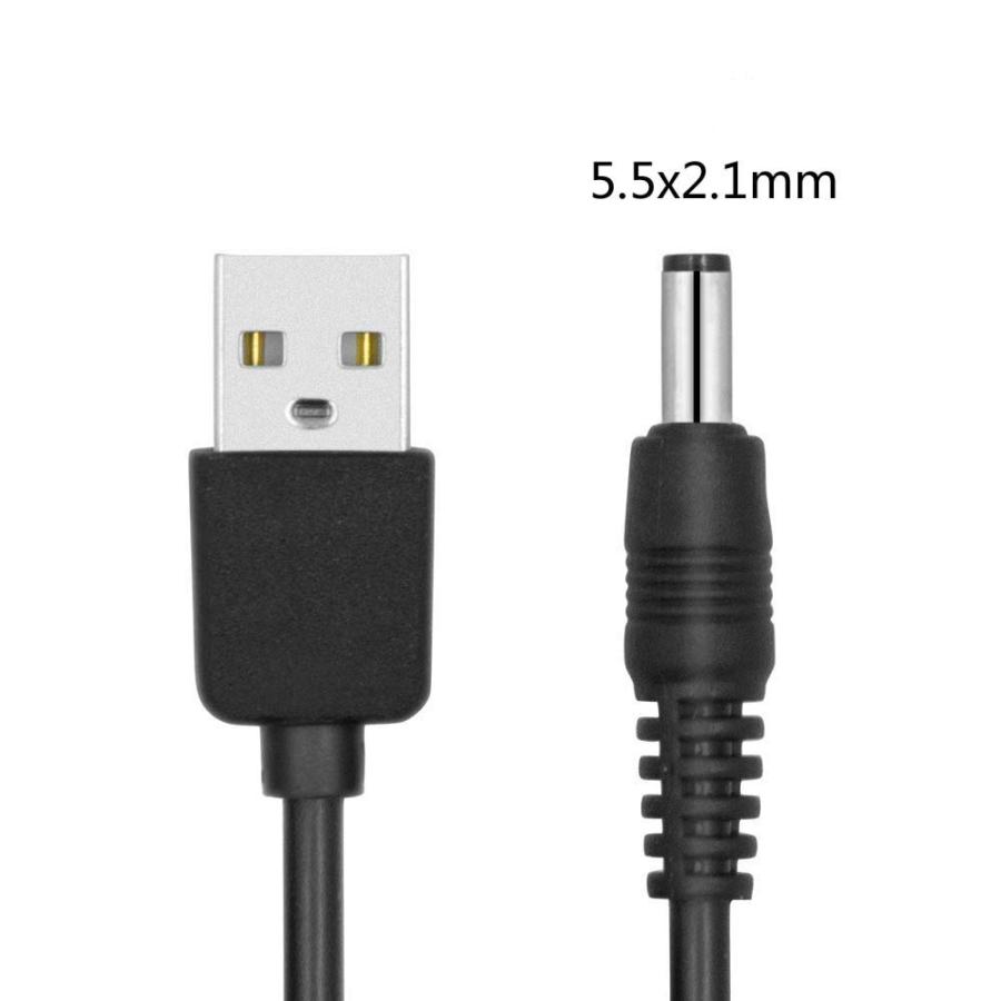 Charyza HD07 USB電源コードDCプラグケーブル、変換プラグ5.5x2.1mm（6.4x4.4mm、6.3x3.0mm、5.5x2.5mm｜dw-bestselectshop｜05