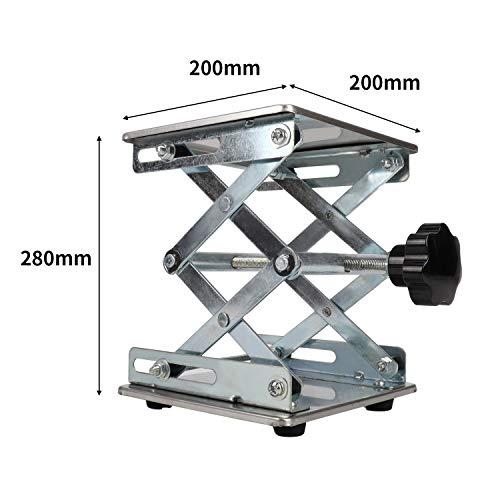 aleawol 200*200*280mm ラボジャッキ ステンレス鋼 実験用 ジャッキ ミニ昇降台 実験台 昇降作業台 リフトプラットフォーム 実験｜dw-bestselectshop｜04