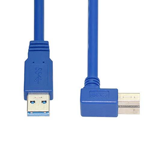 Xiwai USB 3.0 タイプA オスからB オス 右エルボ 角度付き プリンターケーブルコード ブルー｜dw-bestselectshop｜04