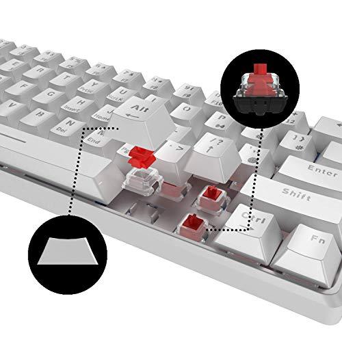 WENRUI メカニカルキーボード 機械式 ゲーミングキーボード 61キー Bluetooth 無線 USB 有線 防水 充電式 LEDバックライト｜dw-bestselectshop｜02