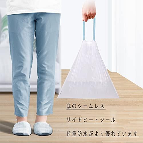 ゴミ袋 約10L ひも付き 紐付き 120枚入 半透明 厚さ0.012mm 横45cm×縦50cm ごみ袋 ロール 家庭用 事務所ゴミ箱｜dw-bestselectshop｜03