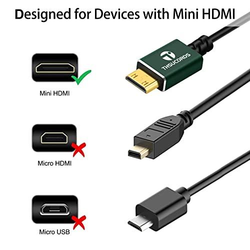 Thsucords 細柔らかい & 薄型 ミニ HDMI to HDMI ケーブル 1M. ウルトラスリム & フレキシブル Mini HDMI ケー｜dw-bestselectshop｜03