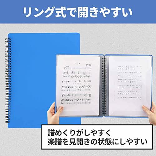 フェリモア 楽譜ファイル A4サイズ 楽譜入れ 直接書き込めるデザイン 楽譜ホルダー 60ページ (ブルー×2)｜dw-bestselectshop｜05