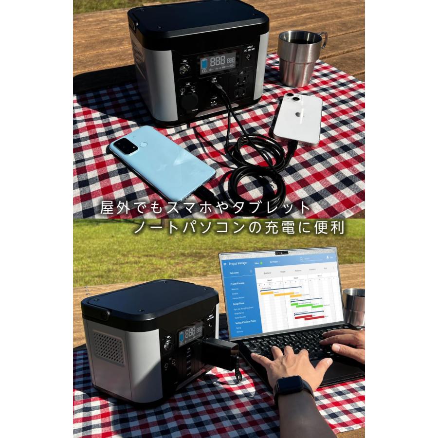 多摩電子工業 300Wポータブル電源 TL127GY-KW ／288Wh／80000mAh（3.6V換算）リチウムイオンバッテリー採用 PD60W デ｜dw-bestselectshop｜03