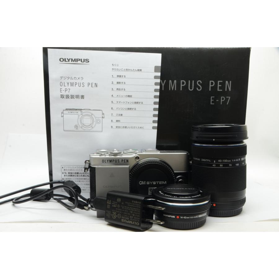 OLYMPUS PEN オリンパス E-P7 EZダブルズームキット シルバー : Dwarf