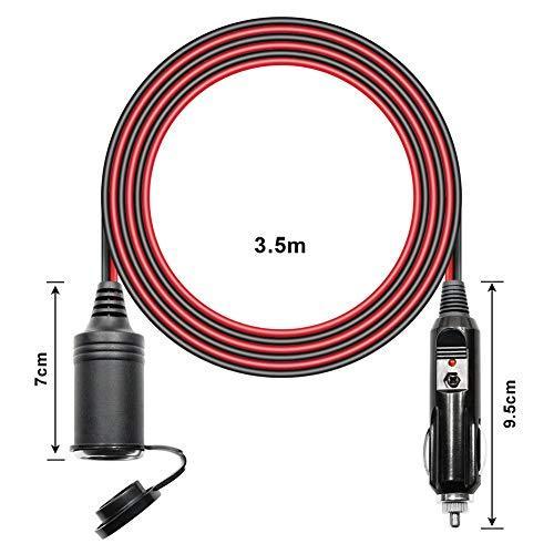 Outtag シガーソケット 延長ケーブル 3 5m 12v 24v兼用 車電源コード 自動車シガーアダプター延長ケーブル 自動車延長線 プラグ ソケ 驚きの値段