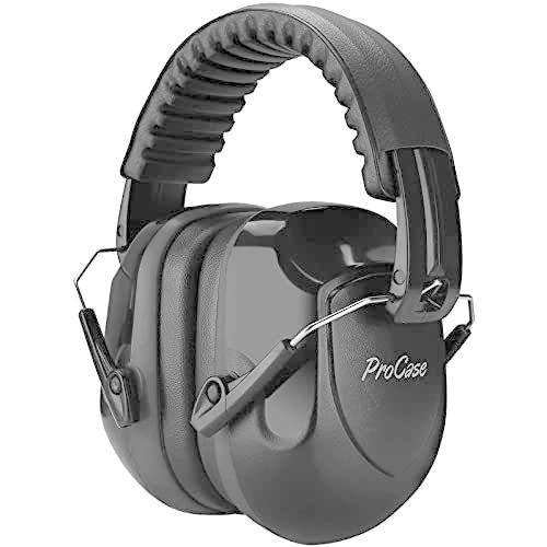売り切れ必至！ 調整可能なヘッドバンド付き 防音イヤーマフ、遮音 大人用 ProCase 耳カバー -ブ 26dB 聴覚保護ヘッドフォン、ノイズ減少率：NRR 耳あて ヘッドホン