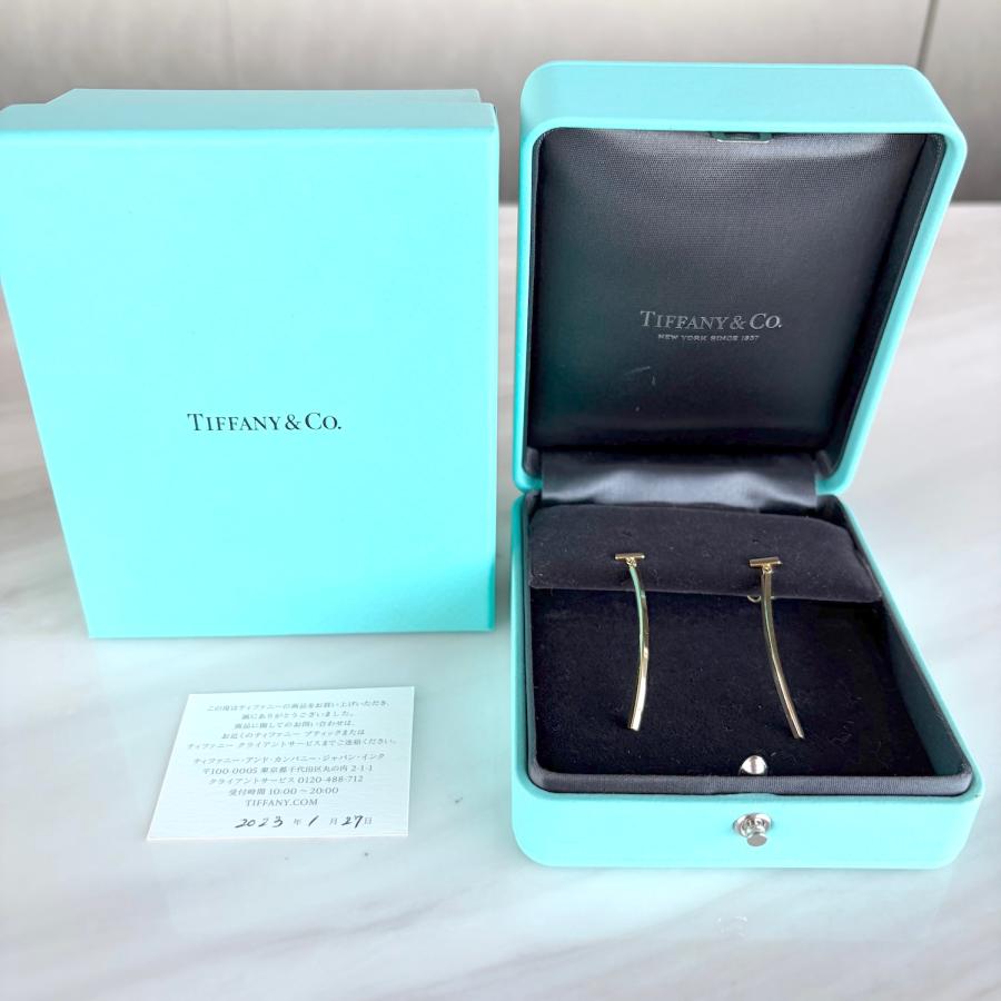 Tiffany T ティファニー Tワイヤー ピアス 750 YG 4.6g : DWMY tokyo