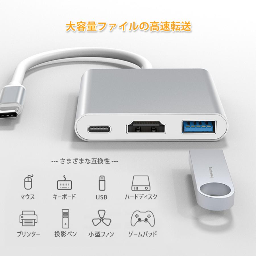 USB Type c HDMI アダプタタイプc hdmi 変換 Tuwejia4K 解像度