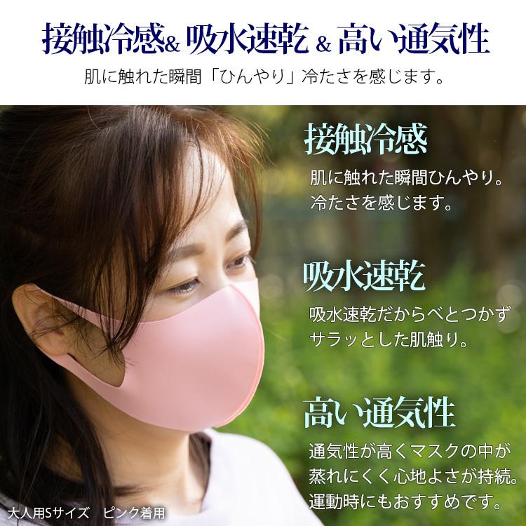 接触冷感 洗える マスク 10枚入 個包装 洗濯機で洗える 子供用 大人用