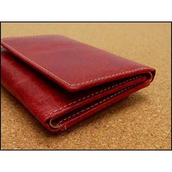 ◆ニブリック◆三つ折り財布◆赤◆小銭入れ付き◆日本製◆ピッグレザー/豚革◆AK33-RD ニブリック 三つ折り財布 赤 小銭入れ付き 日本製 ピッグレザー/豚革