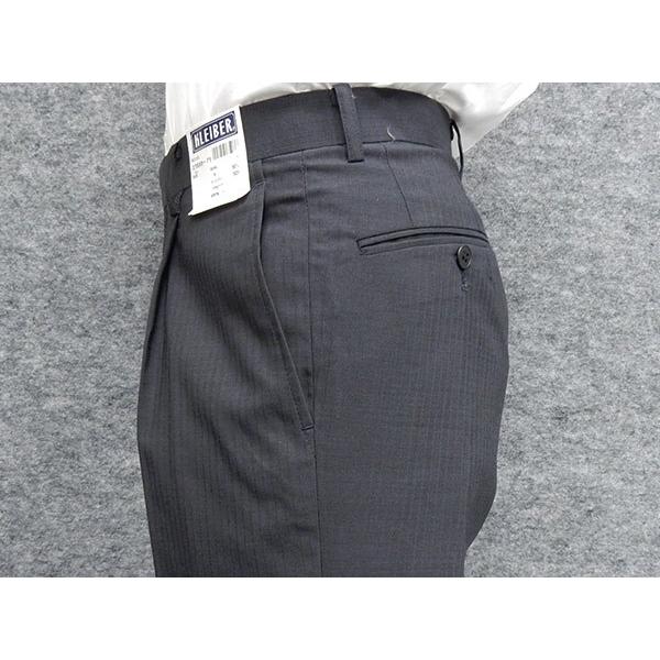 訳あり 春夏物 ワンタック スラックス 紺グレー ストライプ ウォッシャブル ビジネスパンツ Asn238 75 Asn238 75 背広屋石k 通販 Yahoo ショッピング