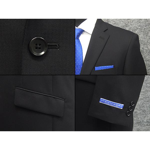 アスリートスーツ 春夏物 セミスタイリッシュスーツ 黒/千鳥格子