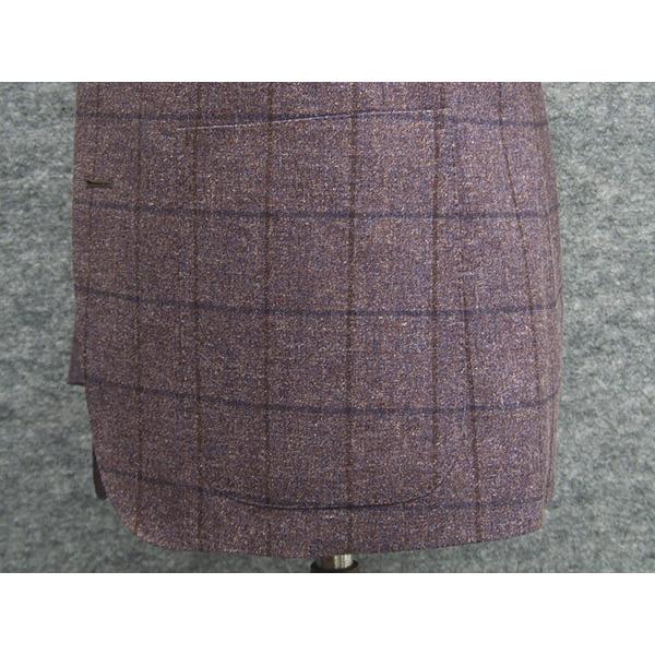 秋冬物ジャケット シルクウール生地使用 スタイリッシュ2釦 パープル