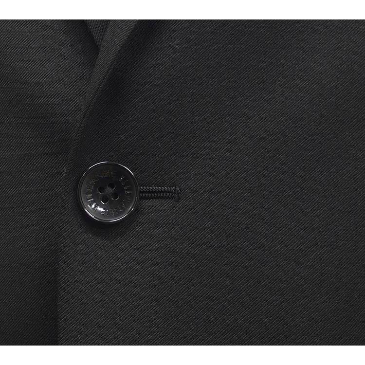 通年 [ELLE PLANETE] スタイリッシュ2釦シングルスーツ 黒/無地 [Y体