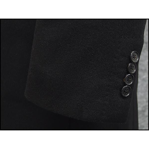 [Ermenegildo Zegna]  ゼニア カシミヤ100％　日本製　シングルチェスターコート　黒　[BB体〜E体]対応　スタイリッシュタイプ　メンズ EZ-COAT12-BBの画像