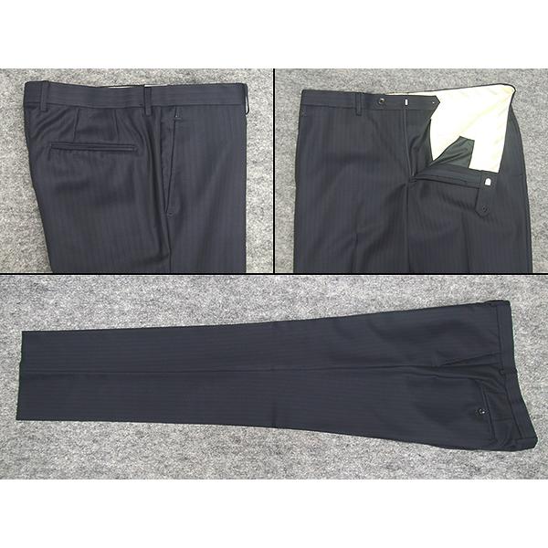 秋冬物　[Ermenegildo Zegna]ゼニア生地　ELECTA使用　セミスタイリッシュ２釦スーツ　グレー系/ストライプ　日本製　[AB体][BB体]　EZ-J09の画像
