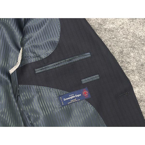 秋冬物　[Ermenegildo Zegna]ゼニア生地　ELECTA使用　セミスタイリッシュ２釦スーツ　グレー系/ストライプ　日本製　[AB体][BB体]　EZ-J09の画像