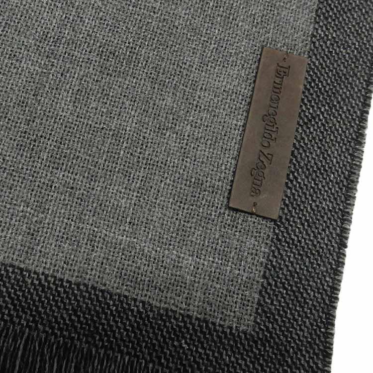◇Ermenegildo Zegna◇イタリア製マフラー◇グレー系◇ヘリンボーン柄 