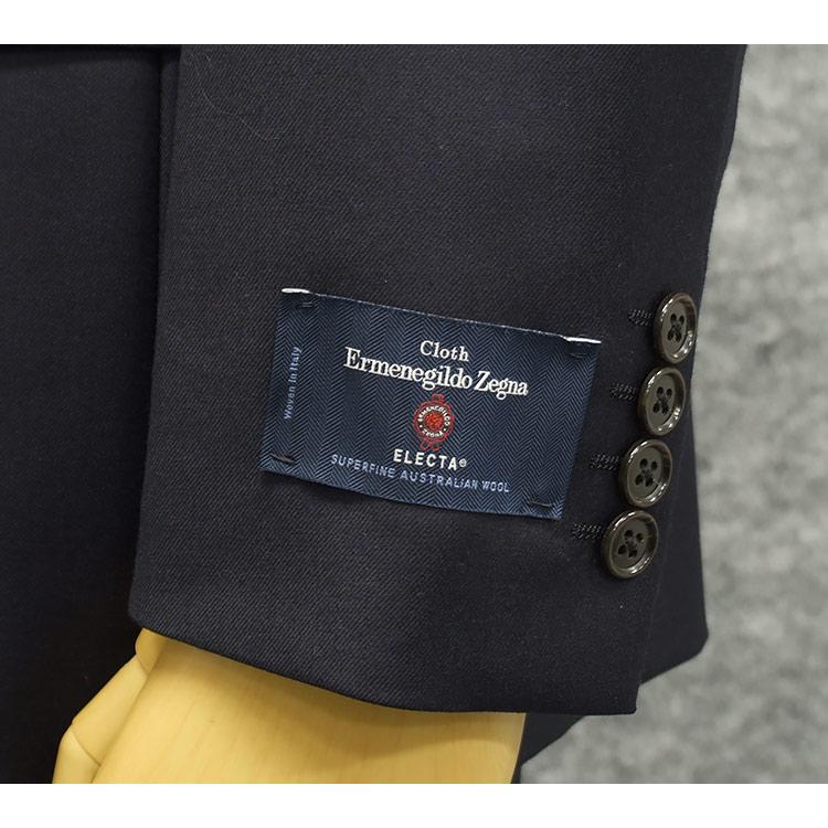 秋冬物 [Ermenegildo Zegna] ゼニア生地 ELECTA使用 セミスタイリッシュ2釦スーツ 濃紺/無地 [AB体] [BB体] ez9610-13の画像