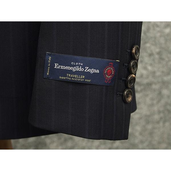 ZEGNA（ゼニア） 秋冬物 濃紺/ストライプ [Ermenegildo Zegna