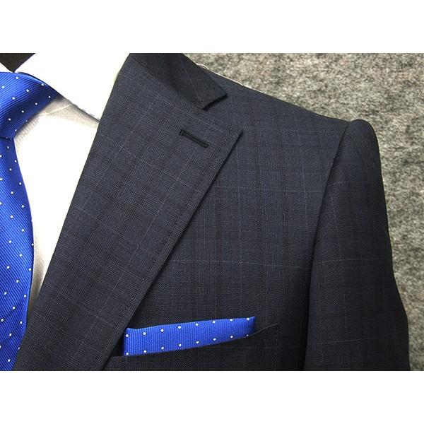 秋冬物　藍紺/チェック　[Ermenegildo Zegna] ゼニア TRAVELLER使用　トレンドスタイル2釦スーツ　[YA体][A体]　EZD07 ZEGNA（ゼニア） 秋冬物 藍紺/チェック [Ermenegildo Zegna] TRAVELLER