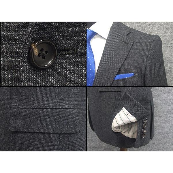 秋冬物　[Ermenegildo Zegna]トレンドスタイル2釦スーツ　濃グレー/グレンチェック　ゼニア生地 ELECTA使用　[YA体][A体]　EZD21の画像