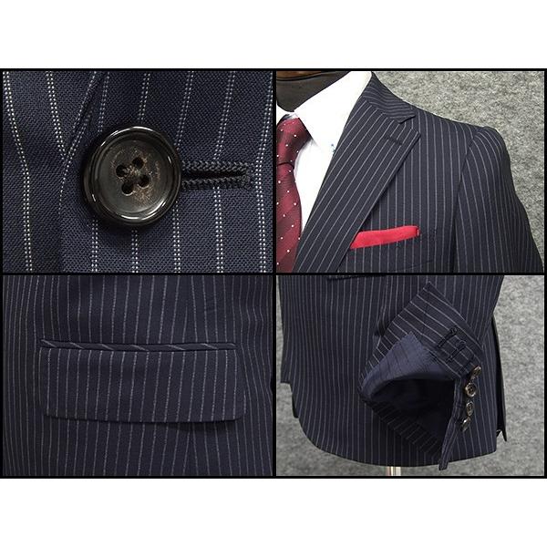 Zegna エルメネジルドゼニア ネイビー ストライプ 3ピース 花柄 総柄 ZEGNA ゼニア スーツ Ermenegildo Zegna COOLEFFECT 春夏
